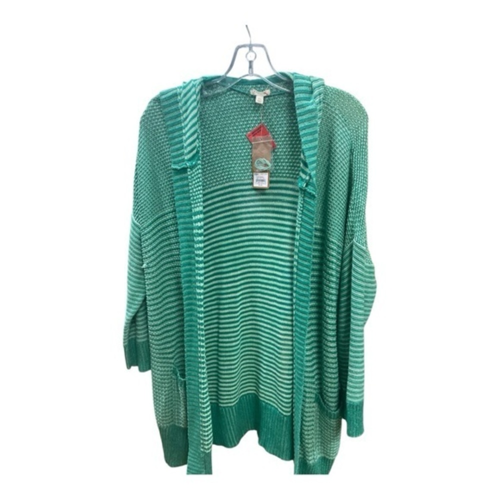 Green Striped Women's Sweater